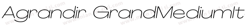 Agrandir GrandMediumItalic字体转换